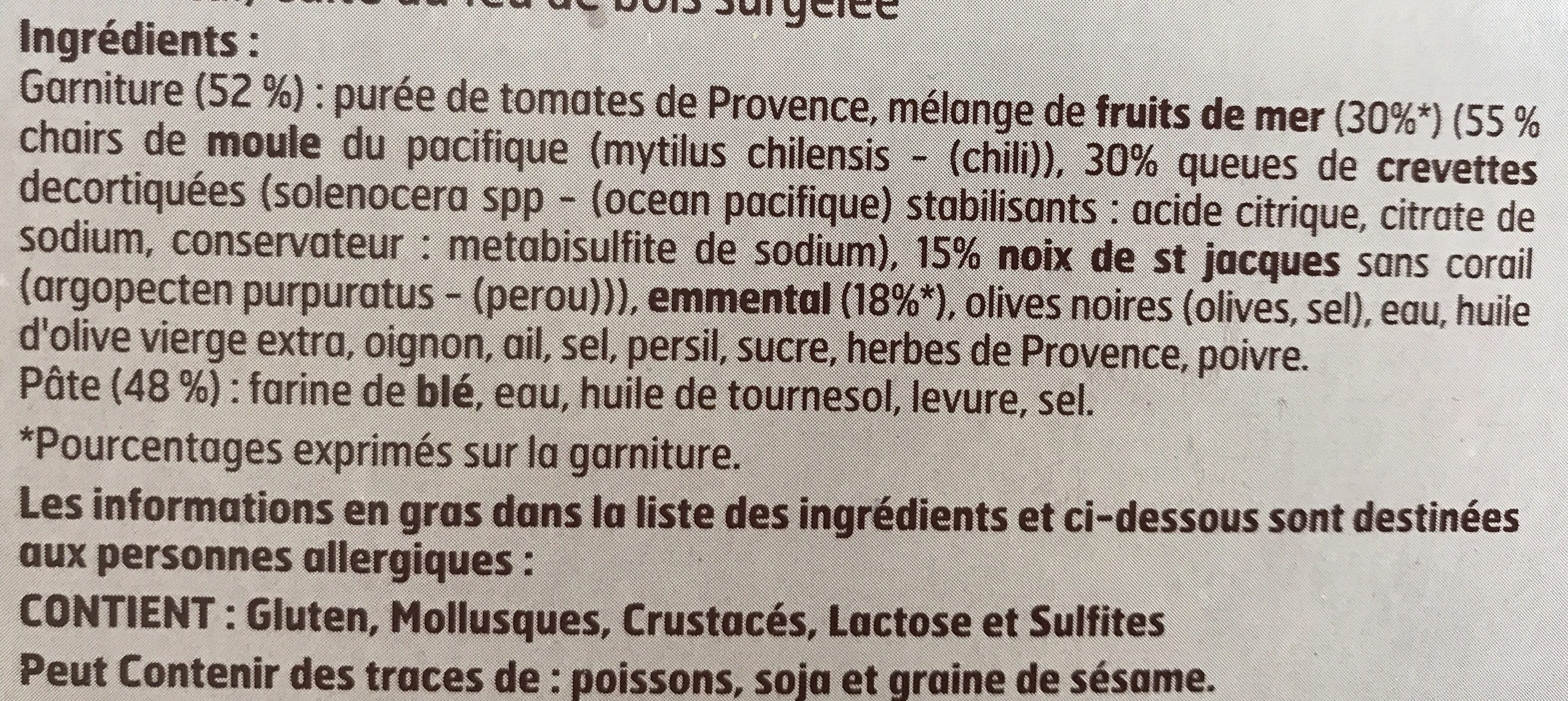 Belle France Pizza fruit de mer packshot