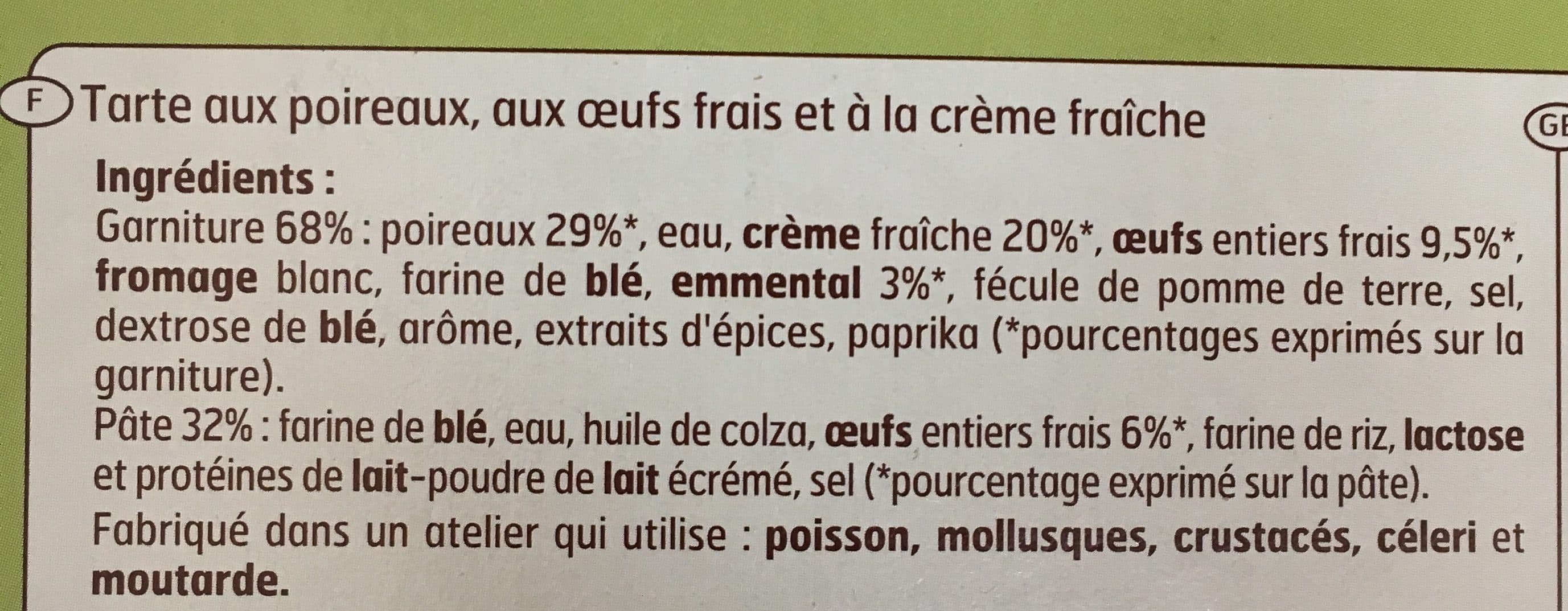 Belle France Tarte Aux Poireaux packshot