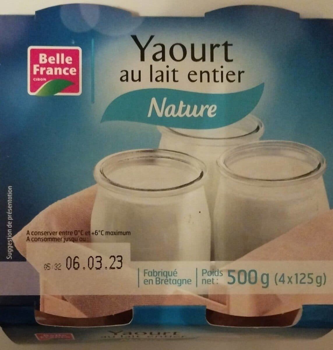 Belle France Yaourt au lait entier Nature packshot