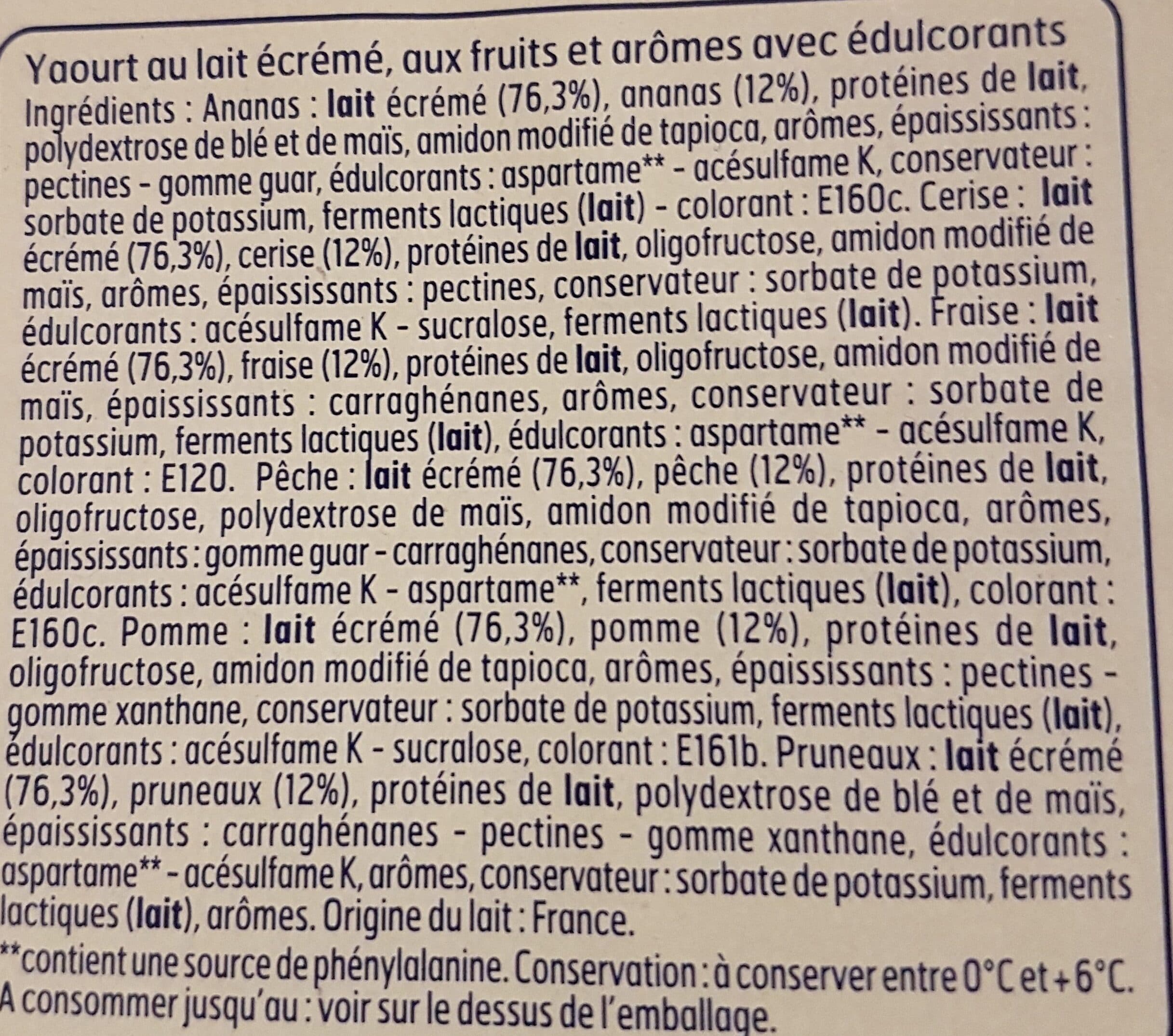 Belle France Yaourts aux fruits 0% packshot