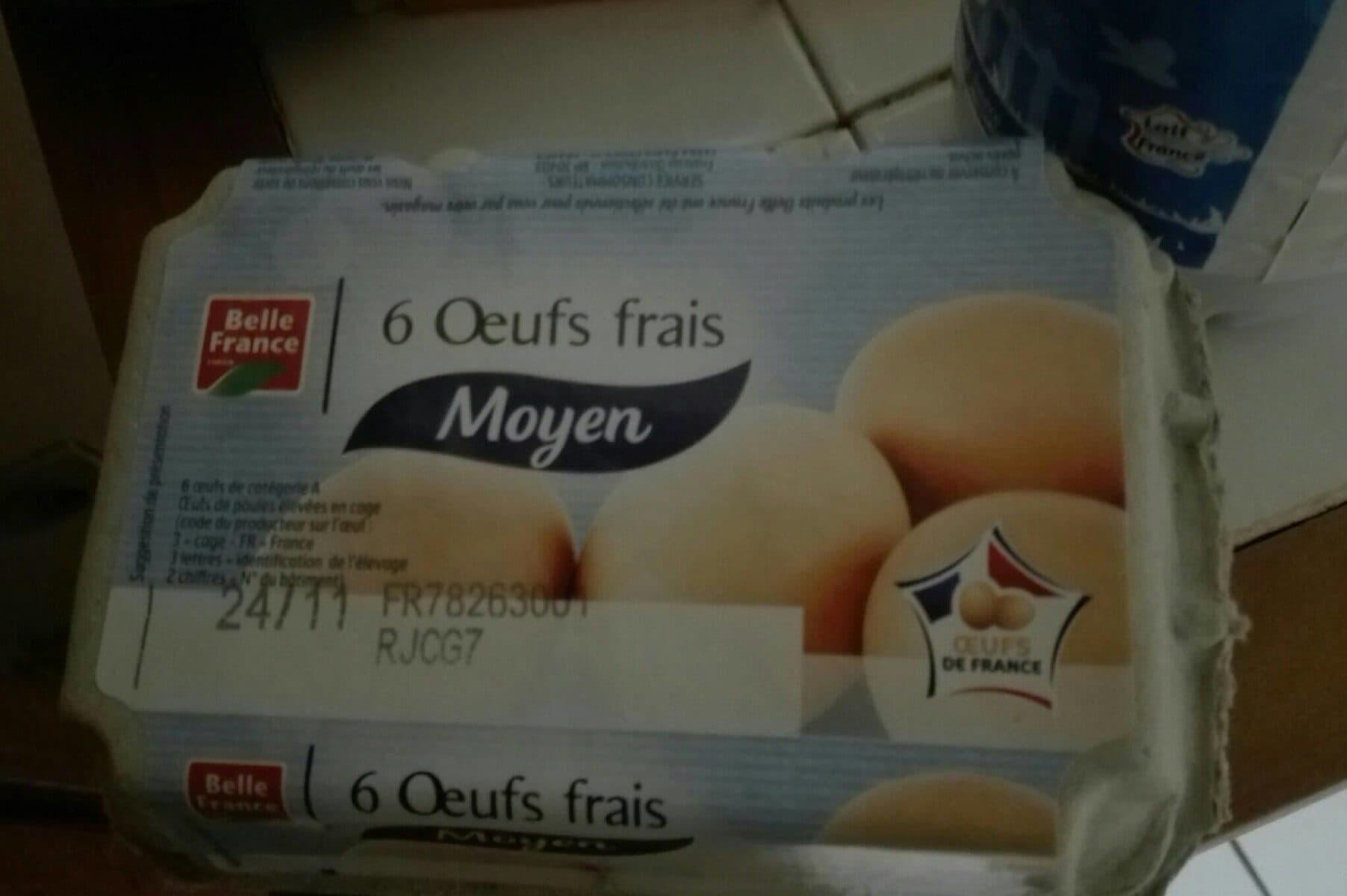 Belle France 6 oeufs frais packshot