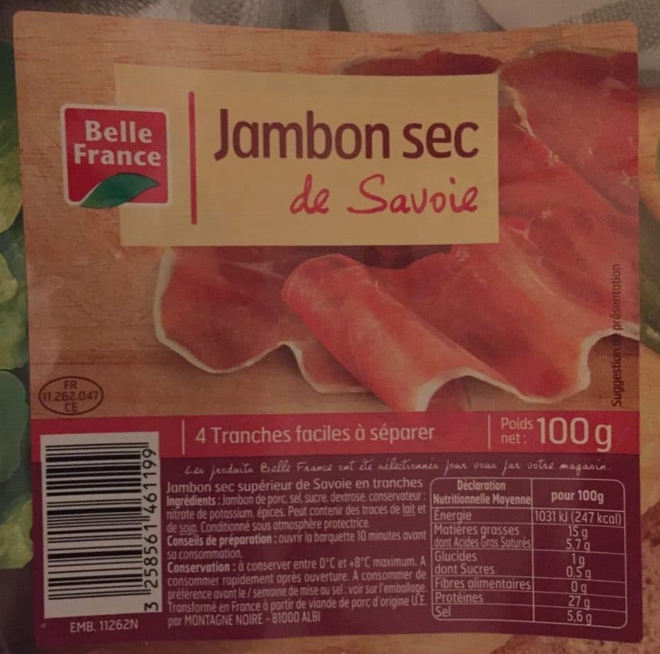 Belle France Jambon sec de Savoie packshot