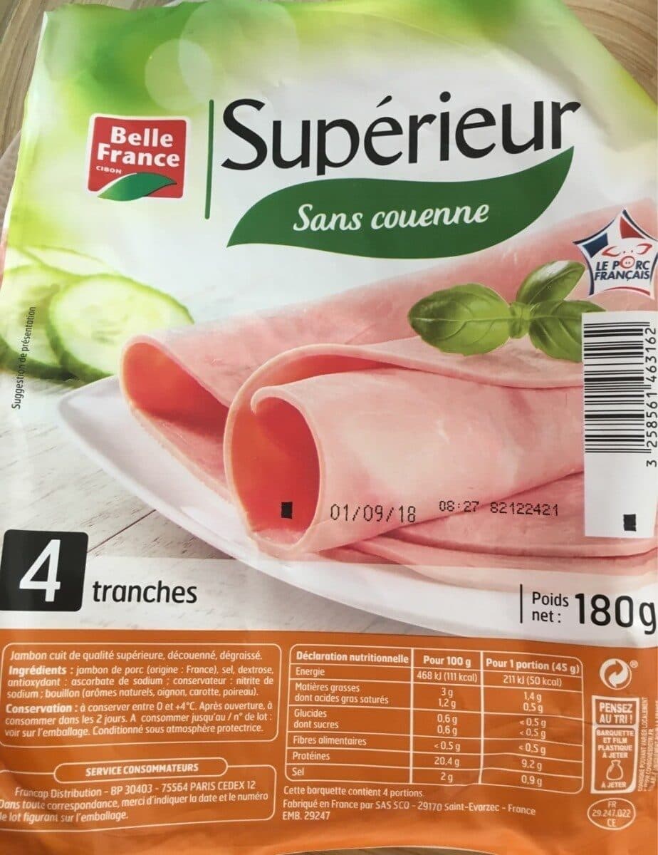 Belle France Jambon supérieur sans couenne packshot