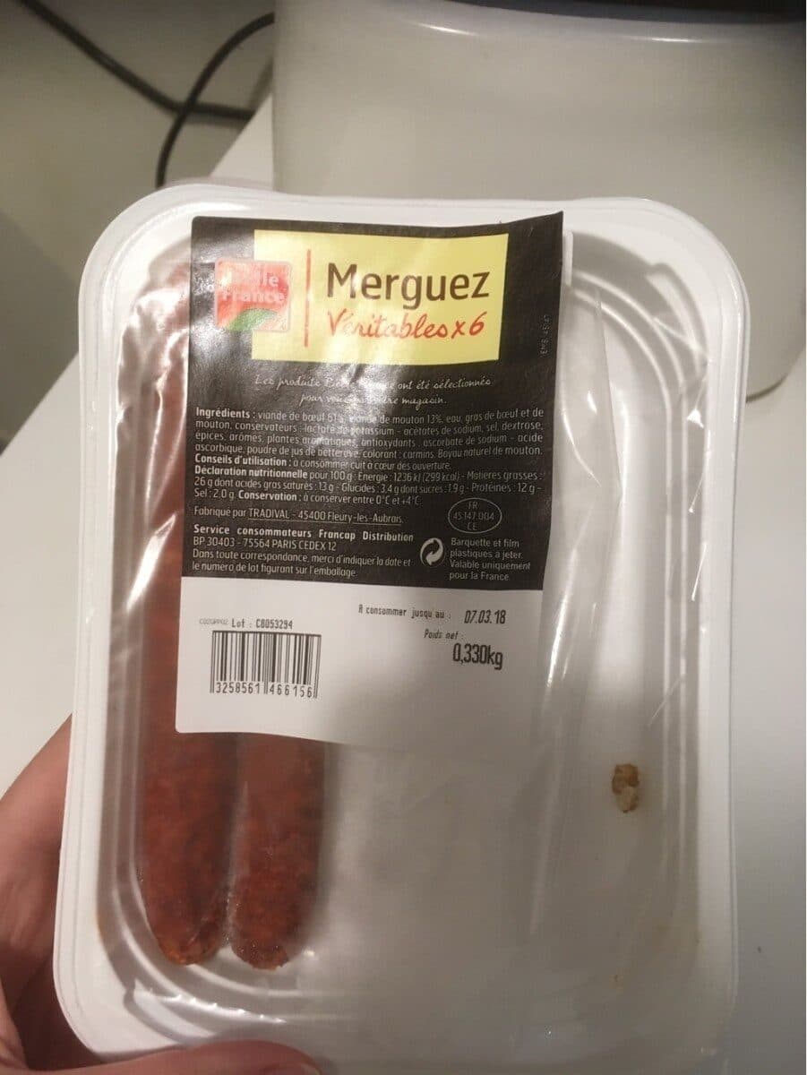 Belle France Merguez veritables packshot