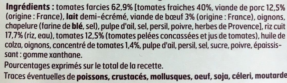 Belle France Tomates farcies et riz long blanc packshot