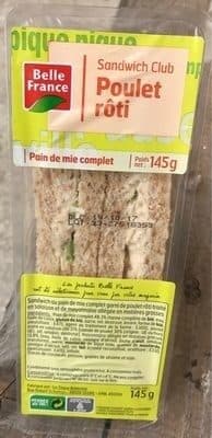Belle France Sandwich Club Poulet Rôti Salade packshot