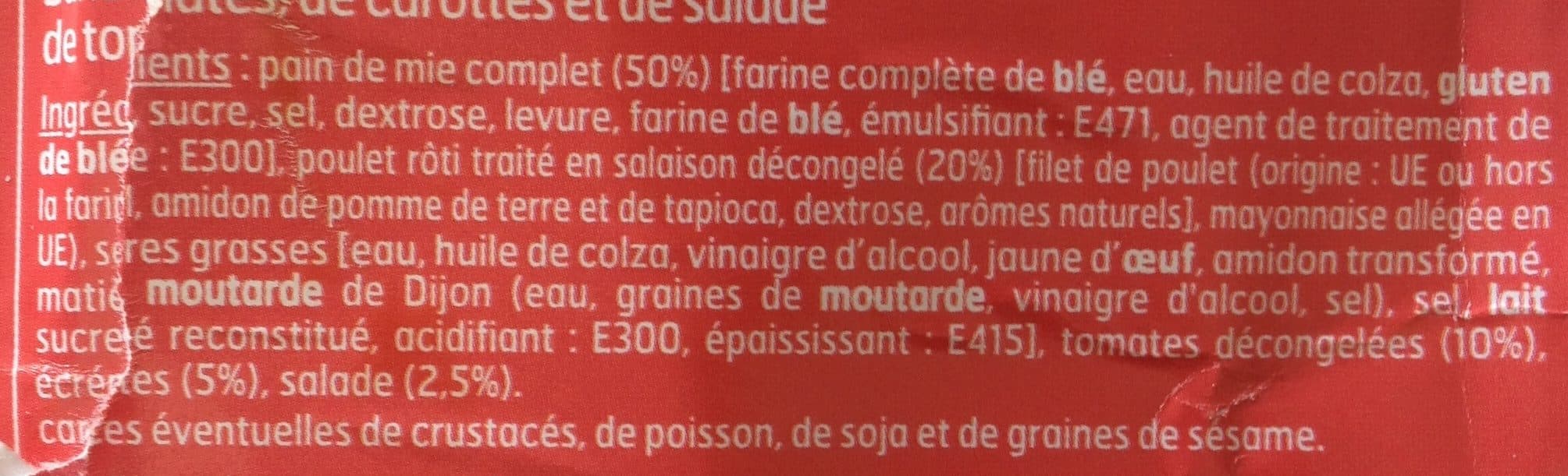 Belle France Sandwich Poulet Rôti Salade packshot