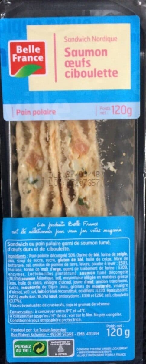 Belle France Sandw.Suedois.Saum.120 Bf, packshot