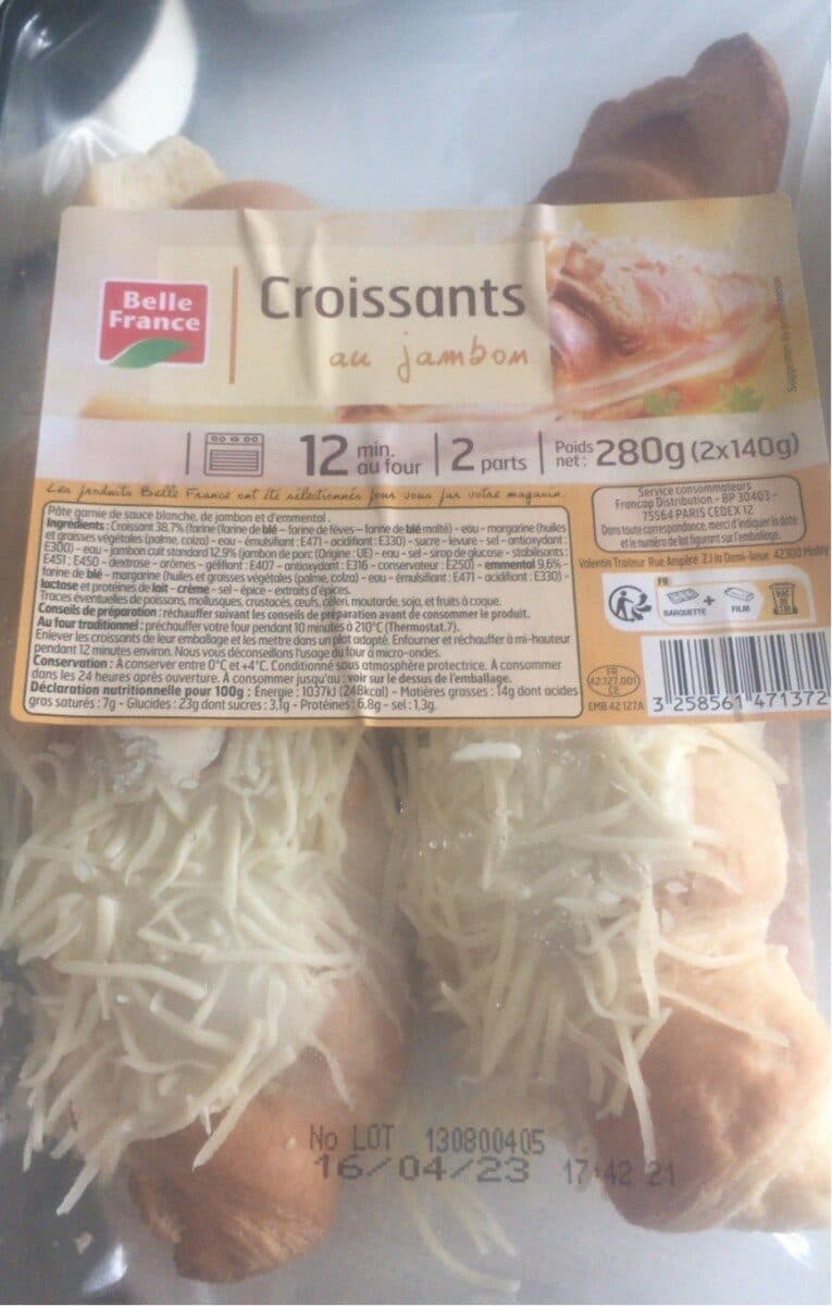 Belle France Croissants au jambon packshot