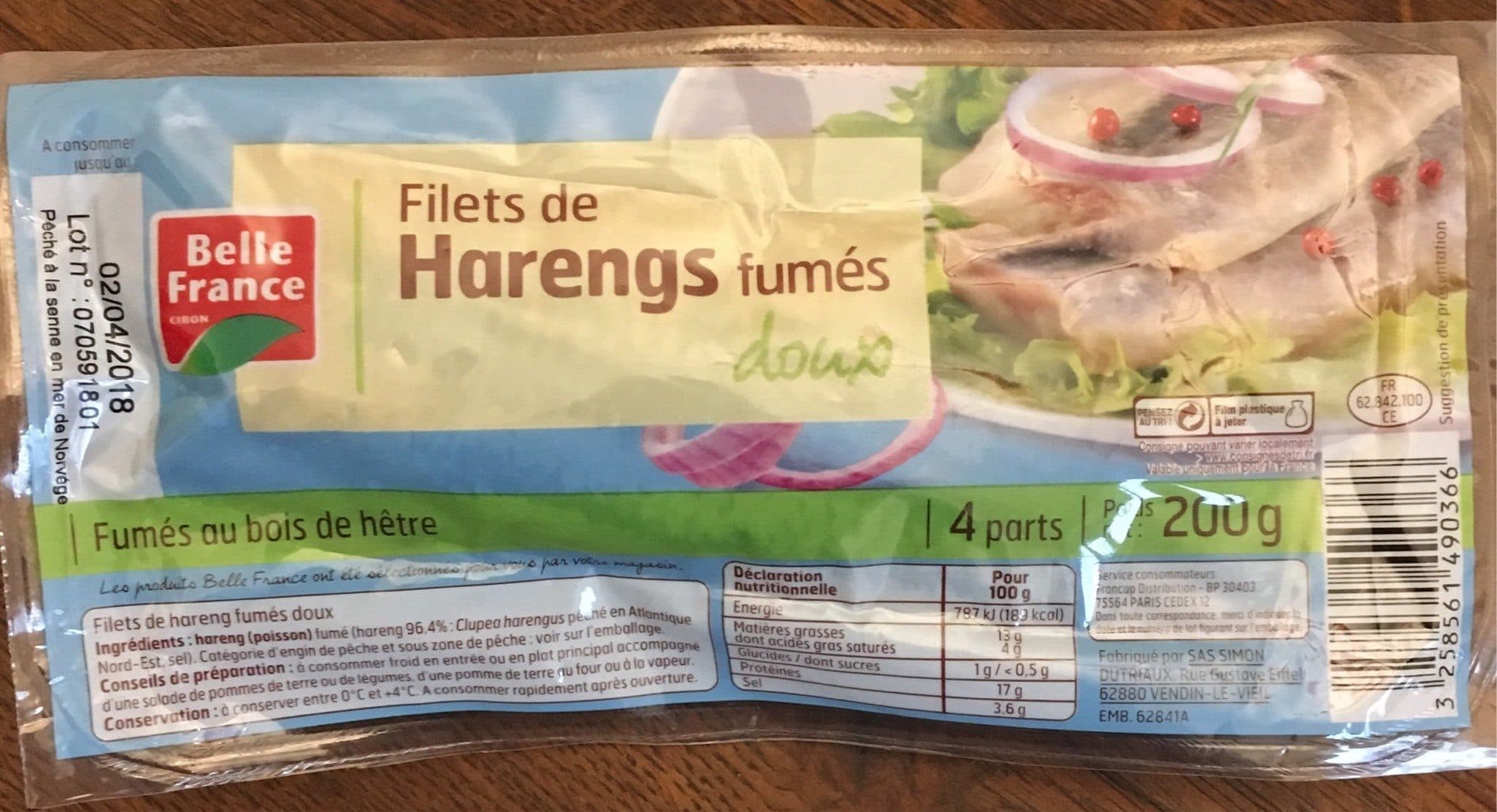 Belle France Filets de Harengs Fumés Doux packshot