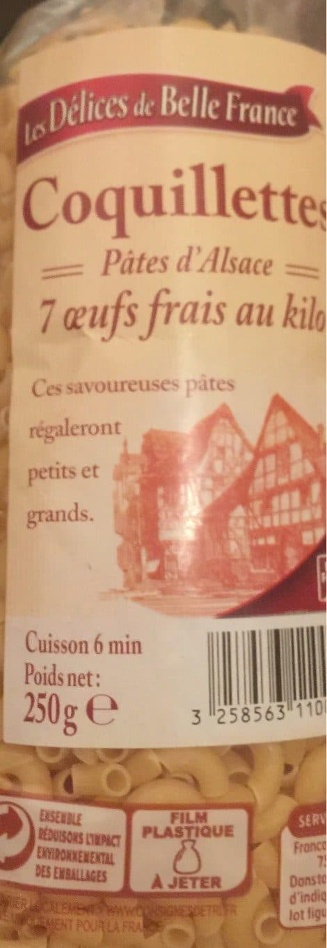 Les Delices De La belle france Coquillettes packshot
