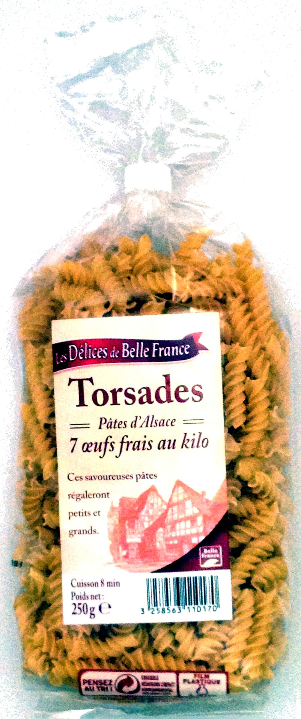 Belle France Torsades Pâtes d'Alsace (7 œufs frais au kilo) packshot