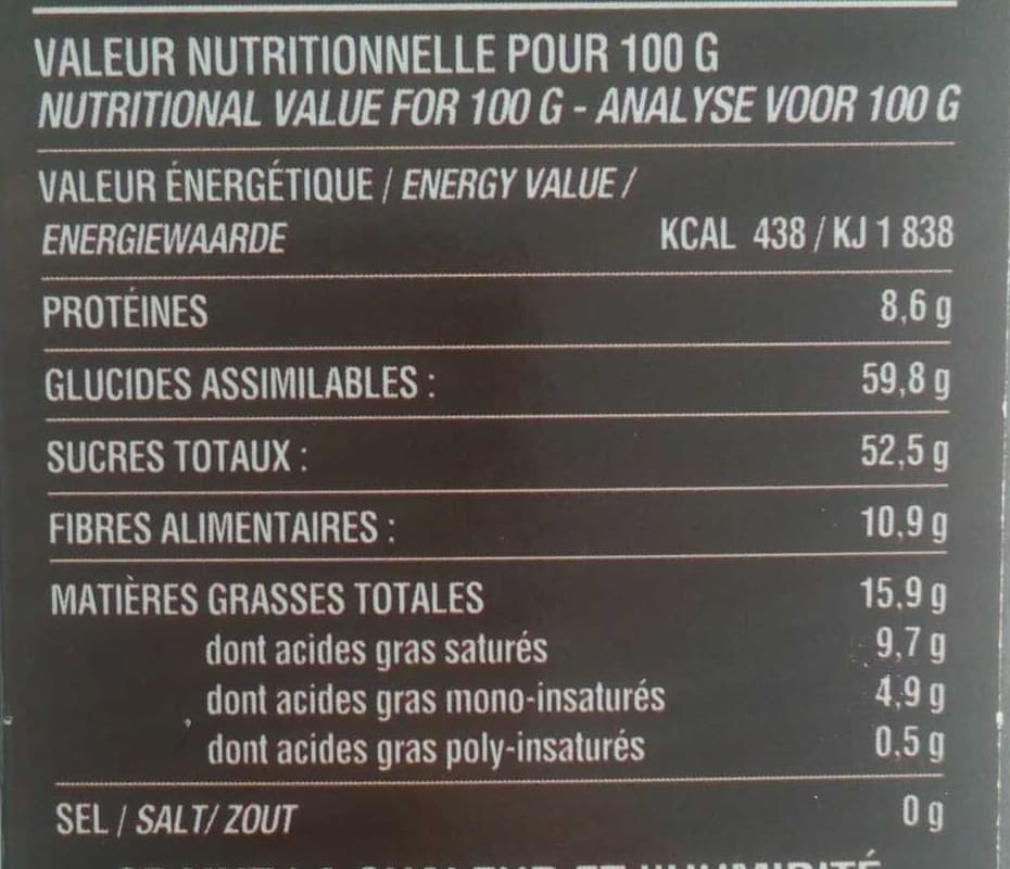 Dardenne Chocolat Artisanal Petit Déjeuner et Dessert au Sucre de Canne packshot