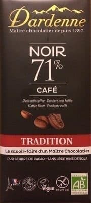 Dardenne Chocolat Noir 71% au café packshot