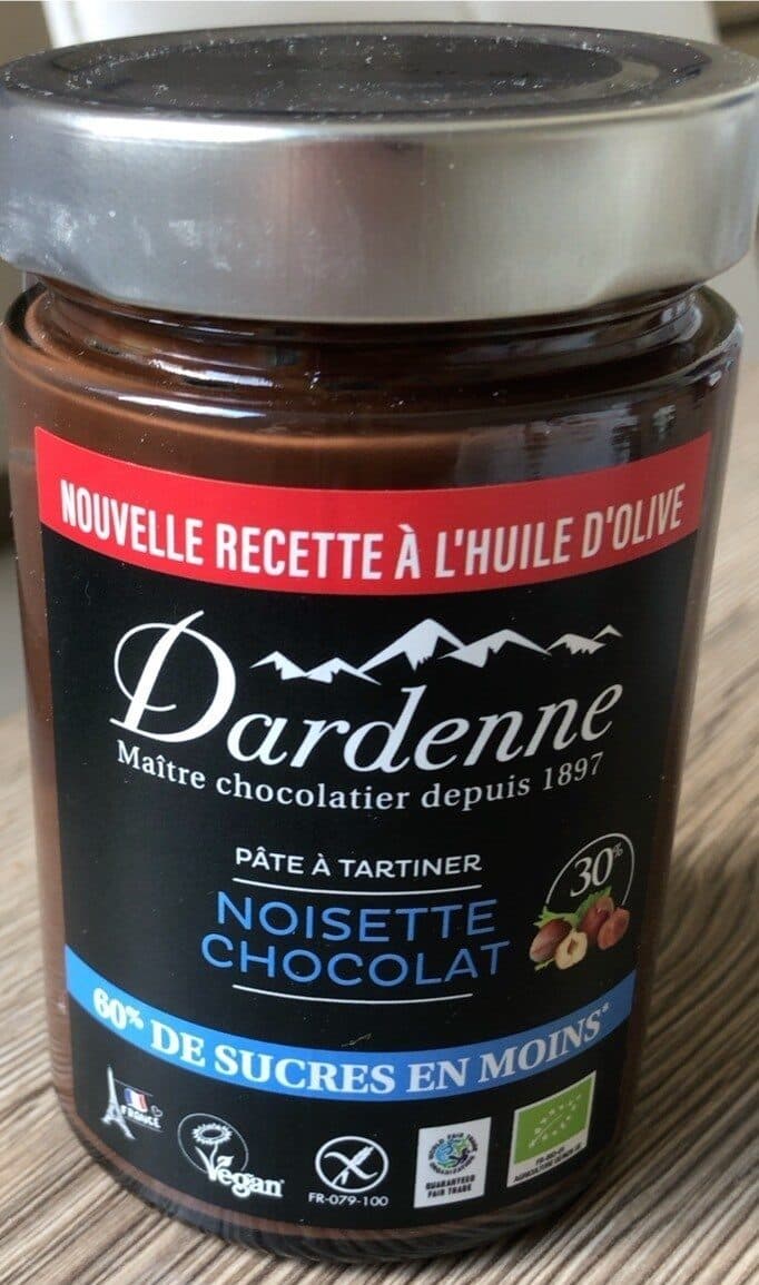 Dardenne Pâte à tartiner Noisette Chocolat Nouvelle recette packshot