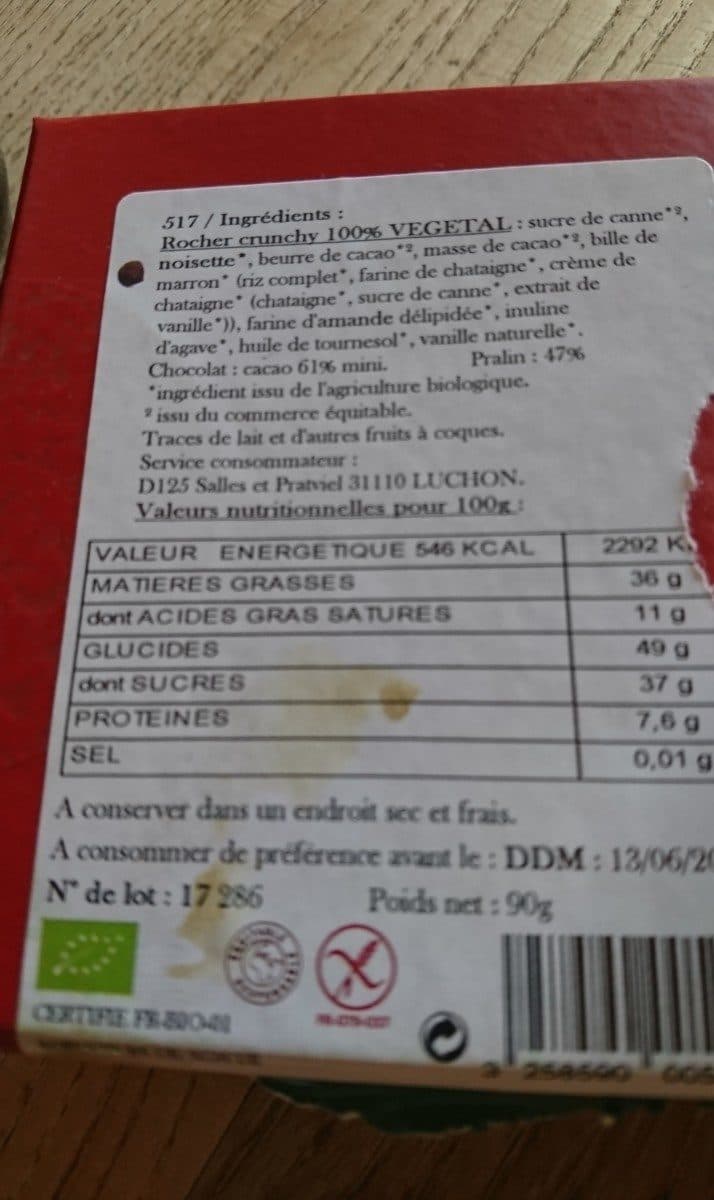 Dardenne Mini rochers 100% végétal packshot