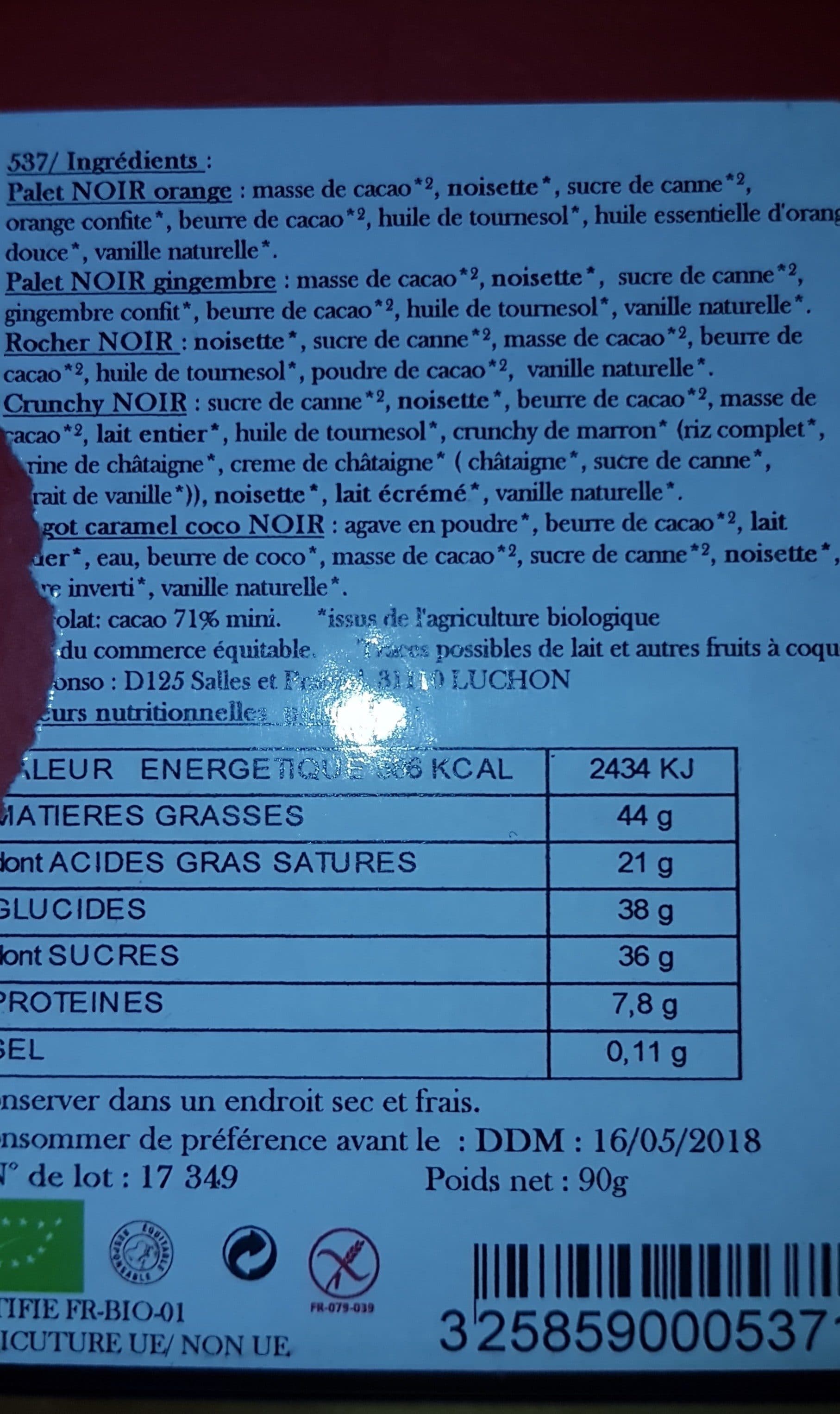 Dardenne Assortiment Chocolats Noir Intense packshot