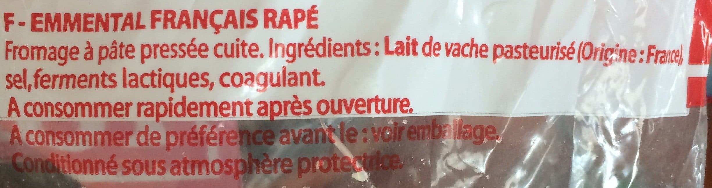 Open Food Facts Emmental rapé packshot