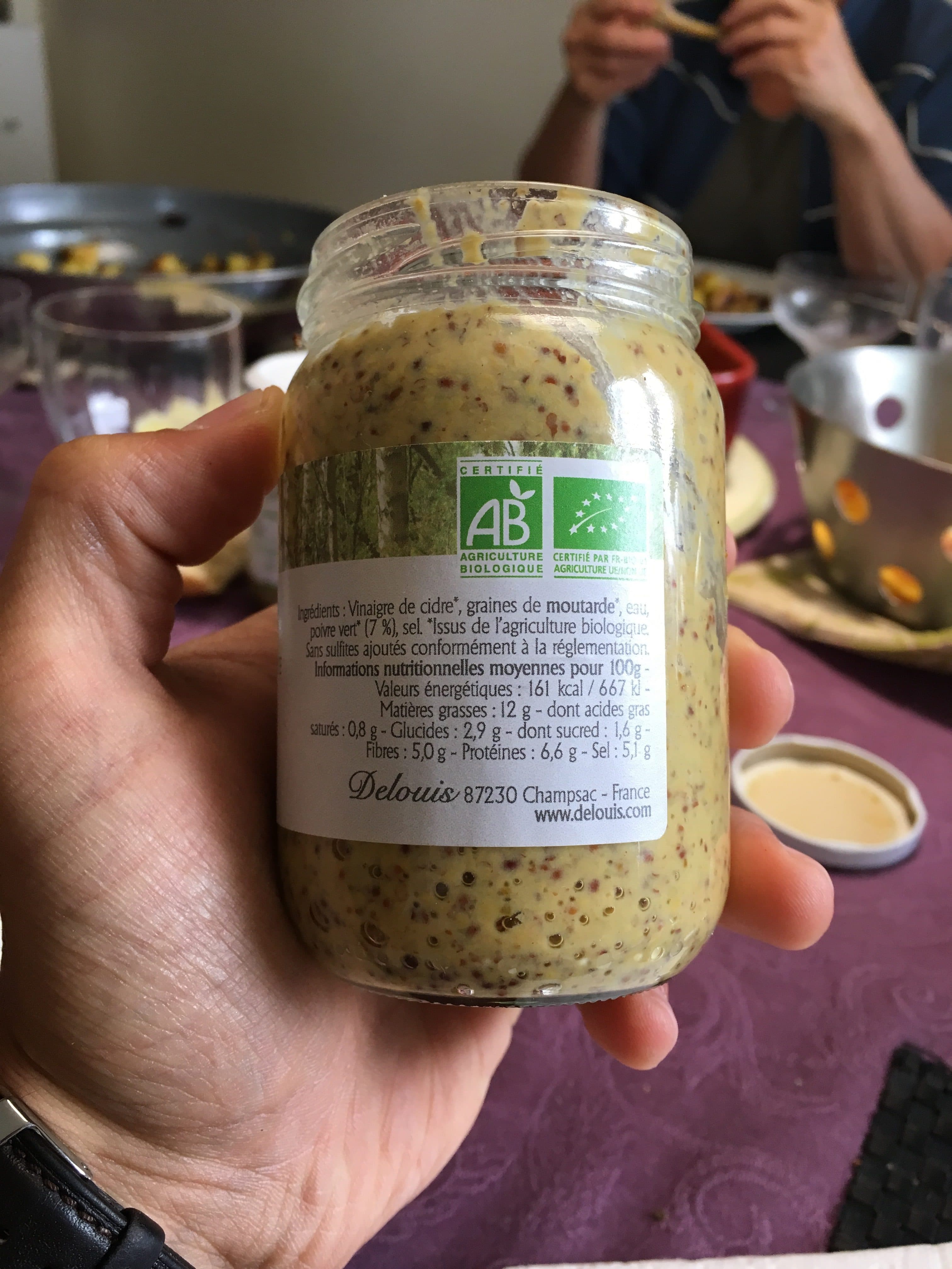 Delouis Moutarde Entière Au Poivre Vert packshot