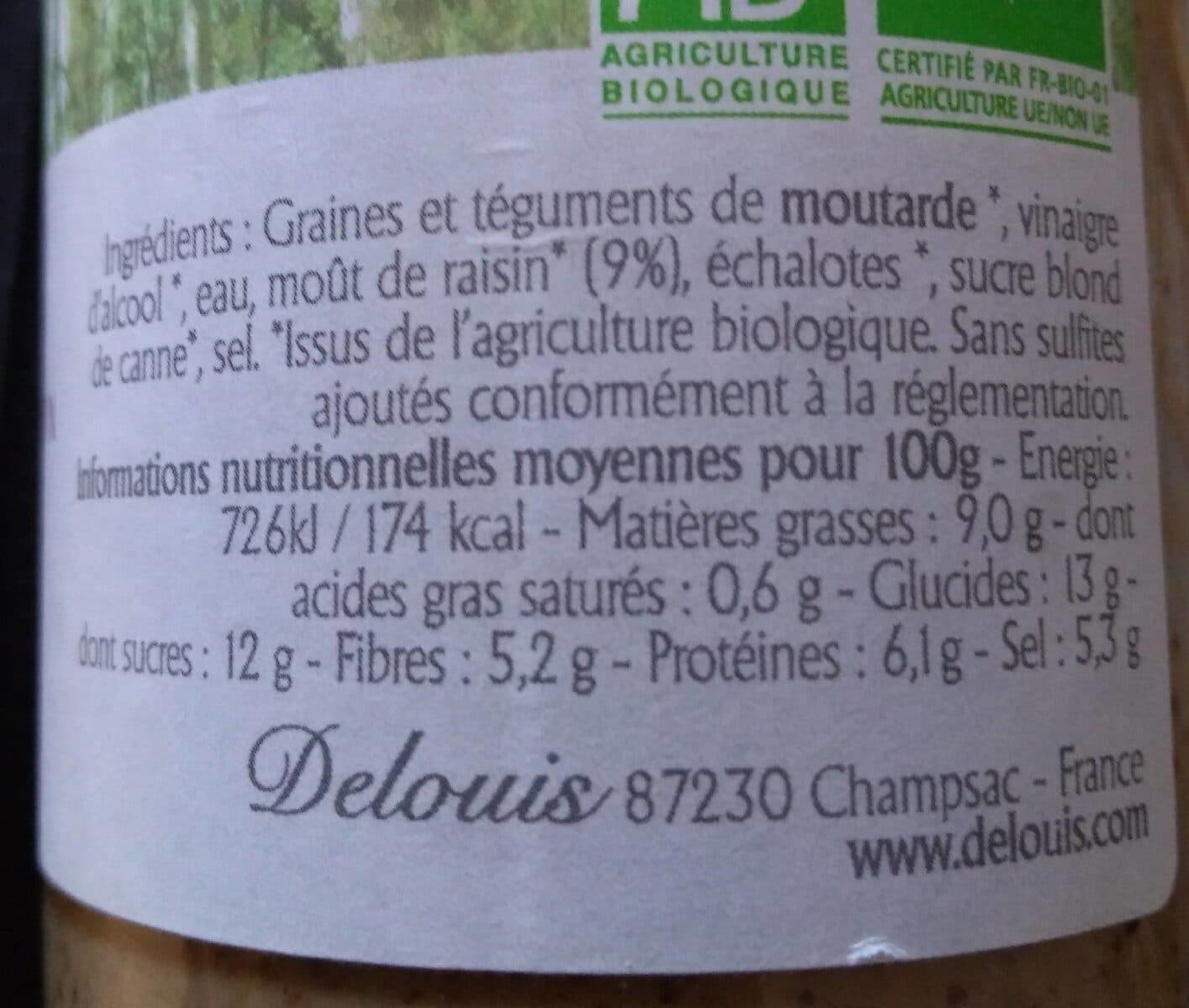 Delouis Moutarde au moût de raisin packshot