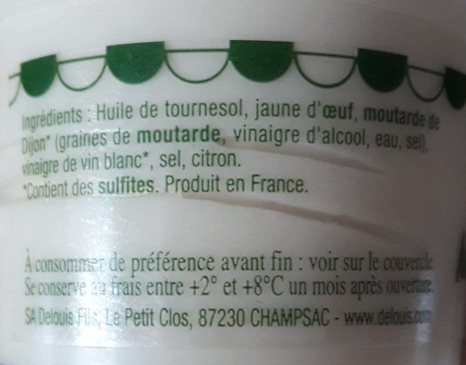 Delouis Delouis, Mayonnaise fraiche, la pot de 110 gr packshot