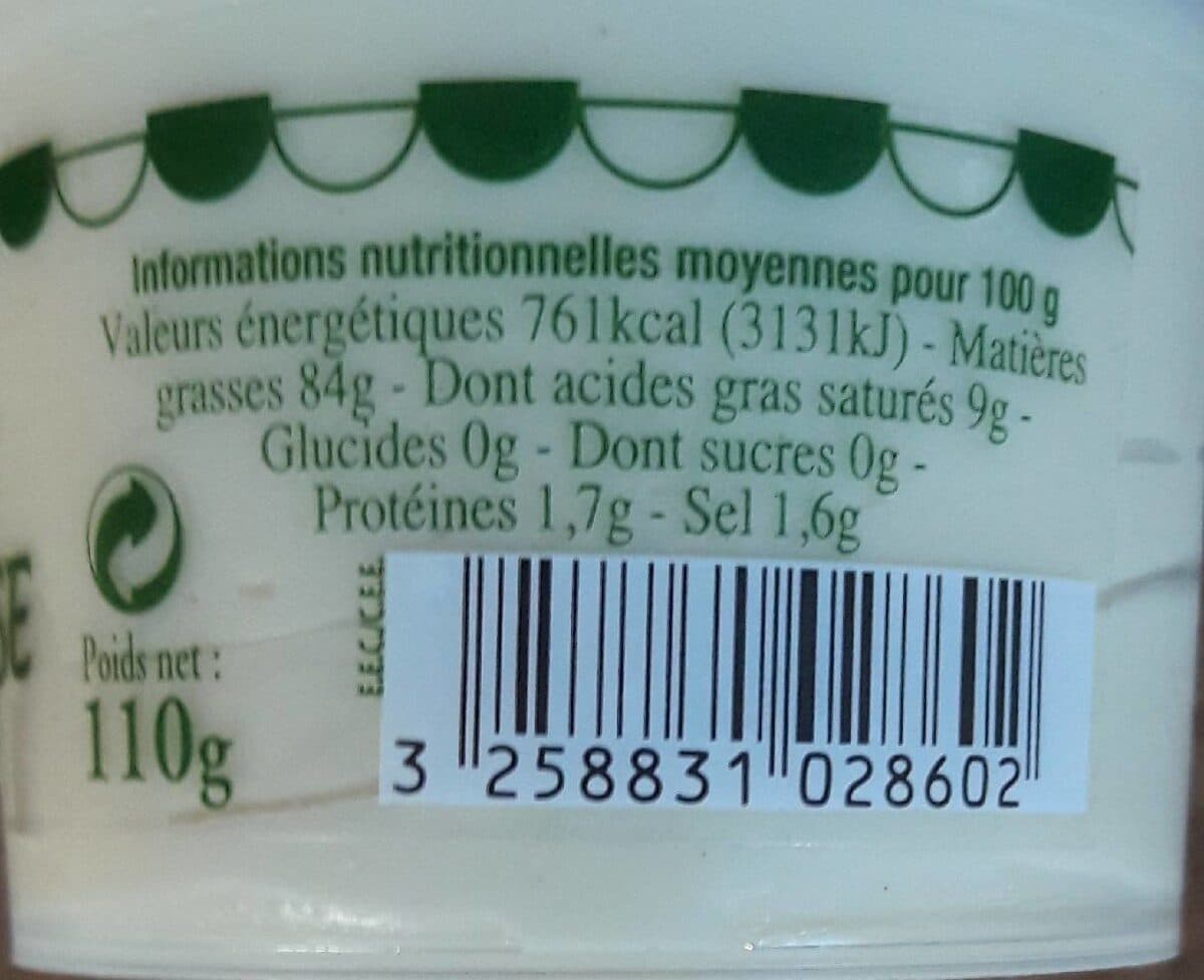 Delouis Delouis, Mayonnaise fraiche, la pot de 110 gr packshot