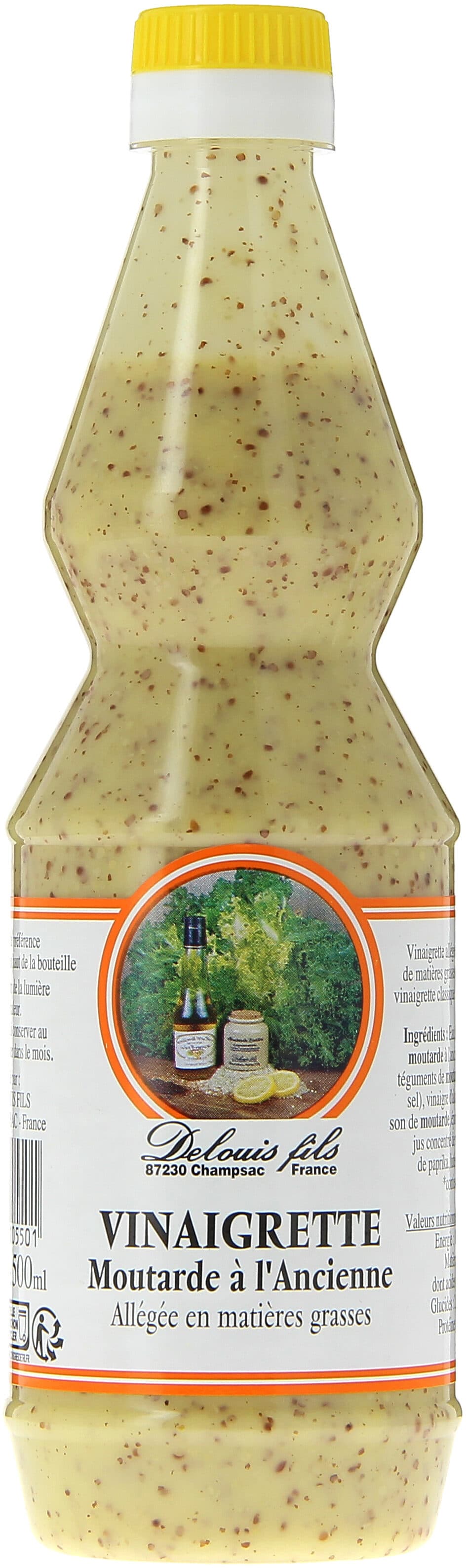 Delouis fils Vinaigrette Allégée à la Moutarde à l 'Ancienne packshot
