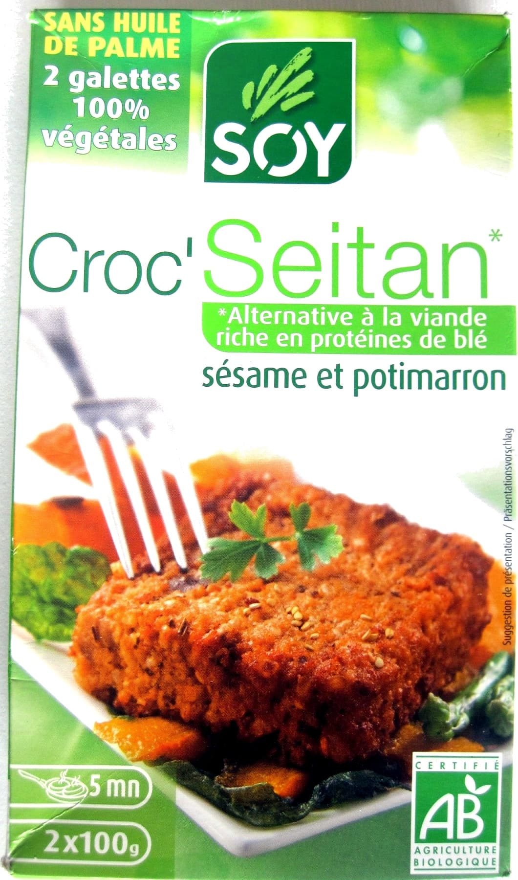 Soy Croc'Seitan sésame et potimarron packshot