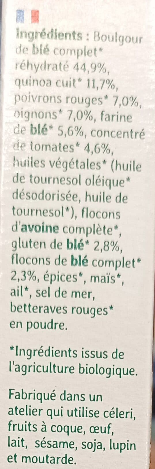 Soy Grinioc Quinoa et tomates packshot
