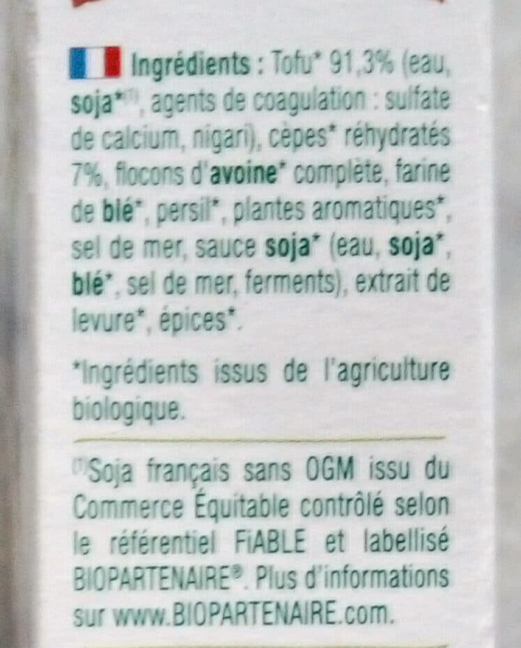 Soy Croc tofou Cèpes en Persillade packshot