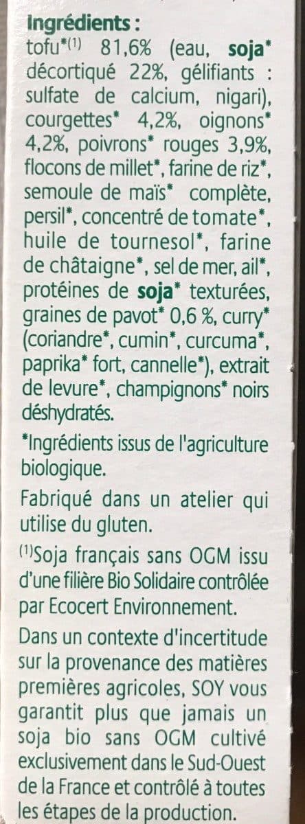 Soy Croque Tofou Curry et Pavot packshot