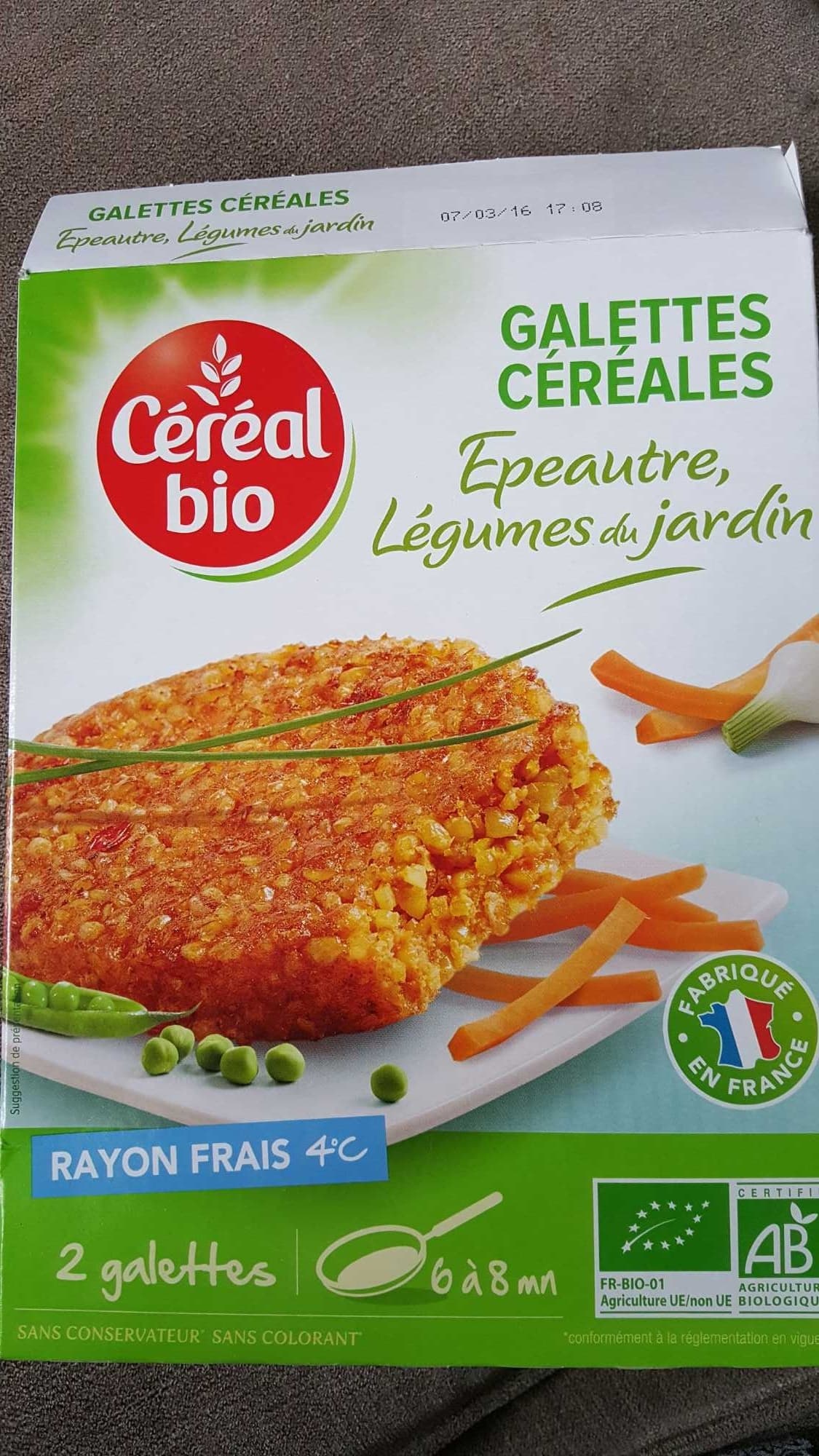 Céréal Bio Galettes céréales Epeautre Légumes du Jardin packshot