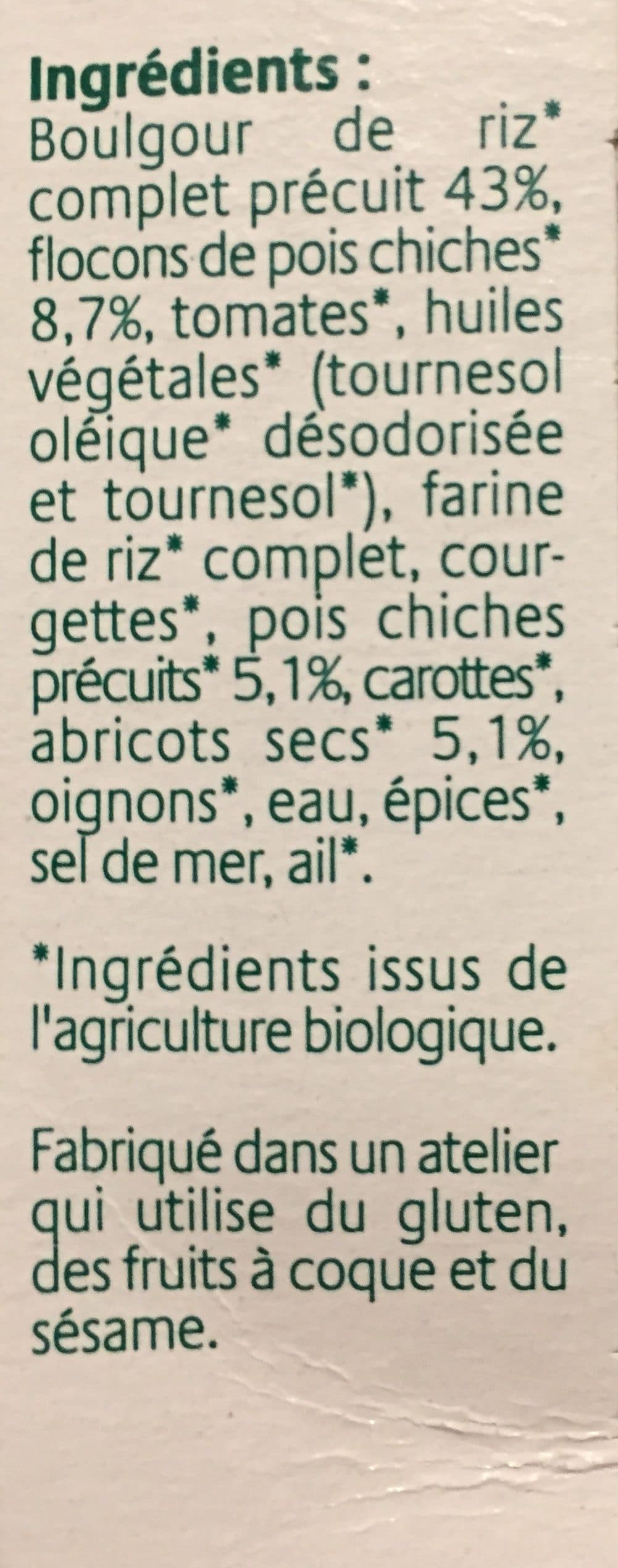 Soy Grinioc boulgour de riz, fruits secs et 4 épices packshot