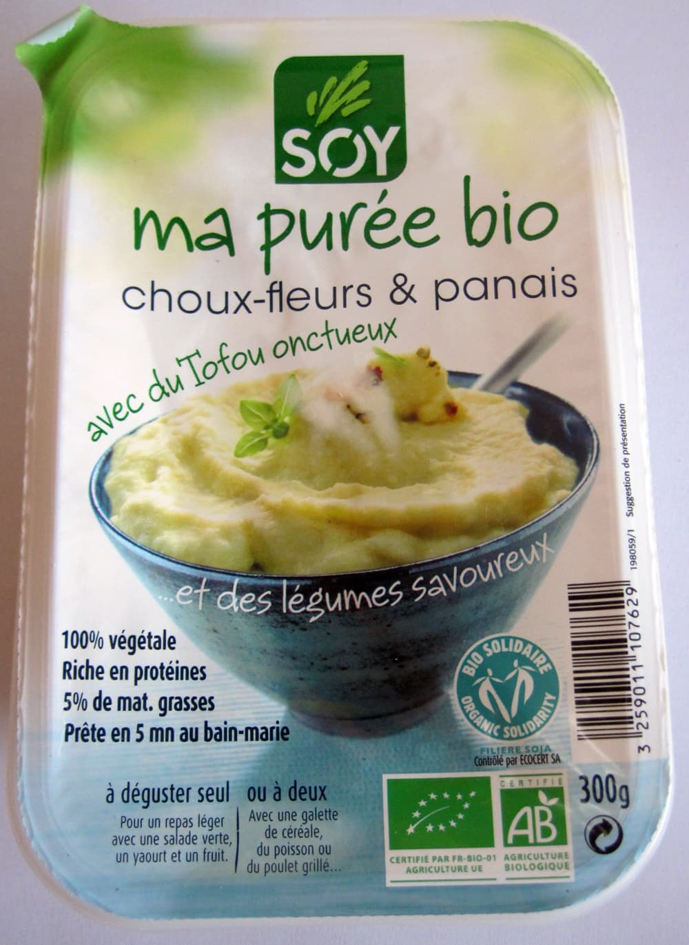 Soy Purée bio choux-fleurs et panais packshot