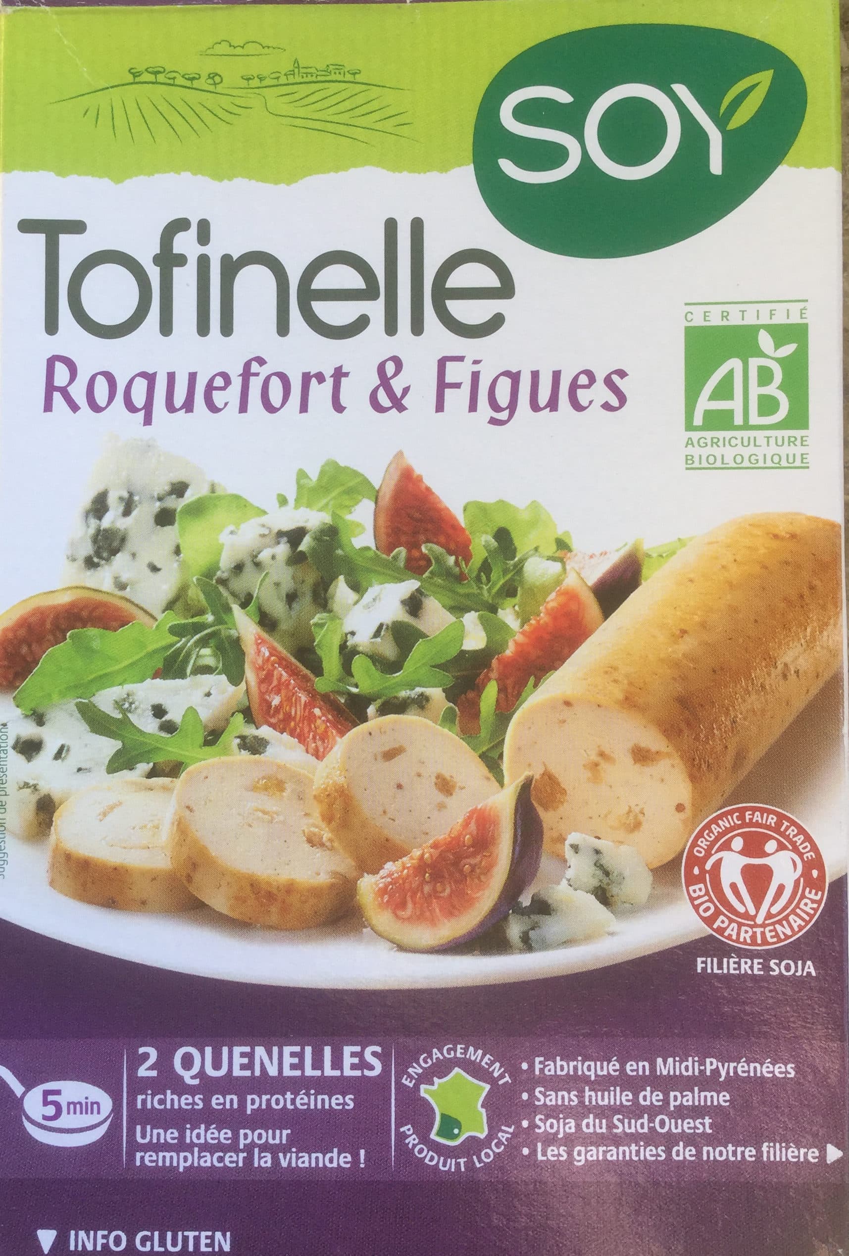 Soy Tofinelle roquefort & figues packshot