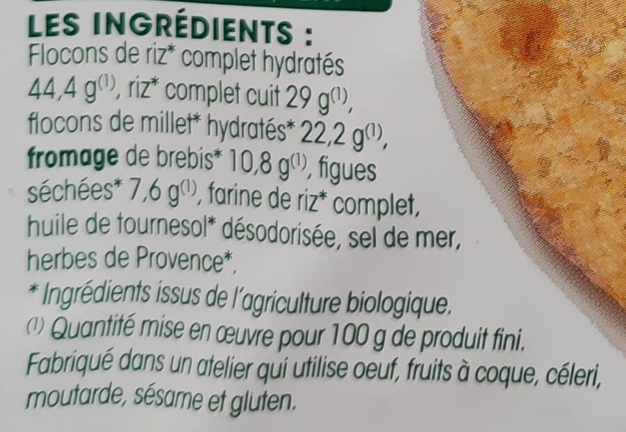 Céréalpes 2 Galettes Brebis - Figues packshot