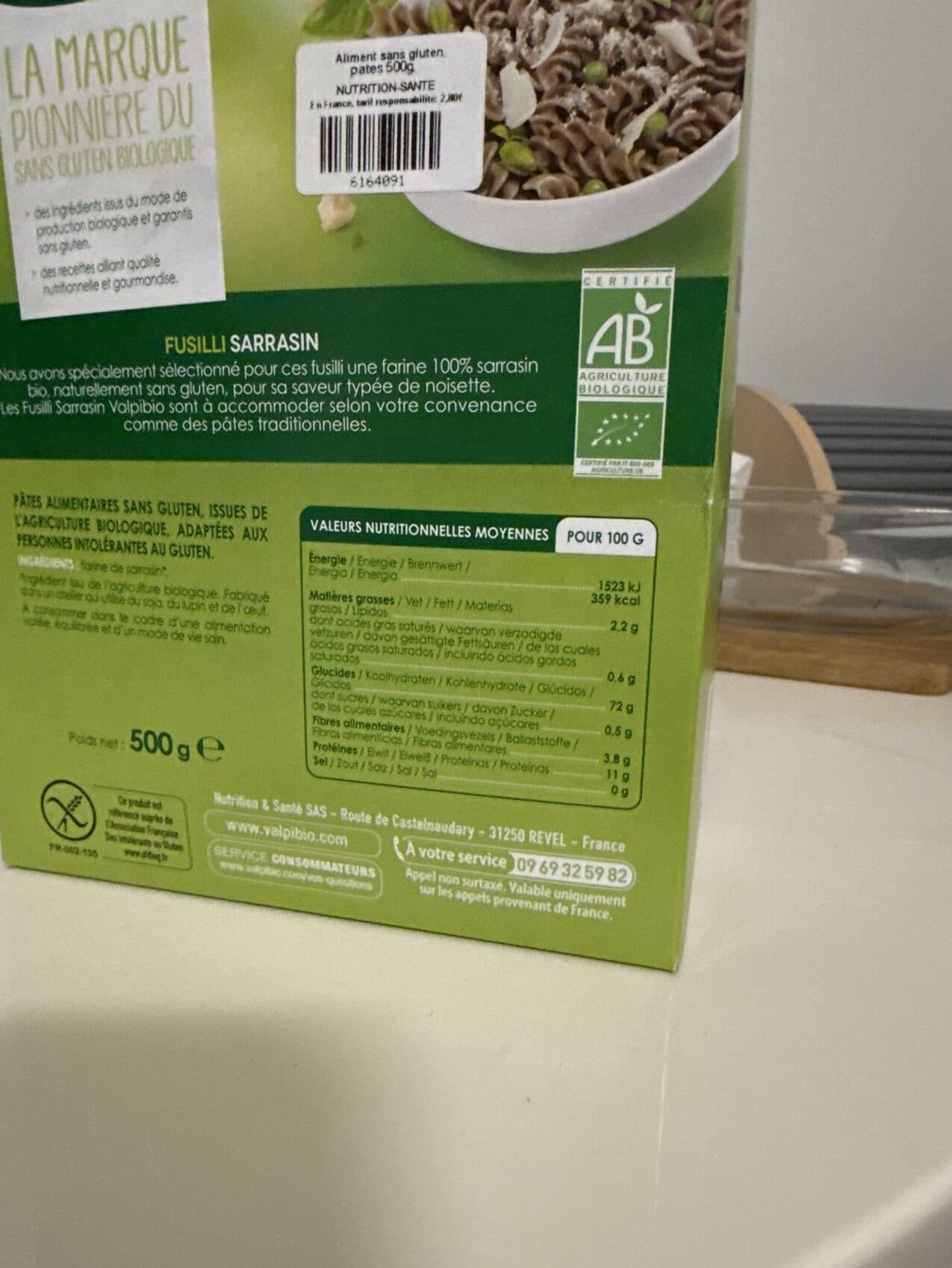 Valpi Bio Fusilli Sarrasin packshot