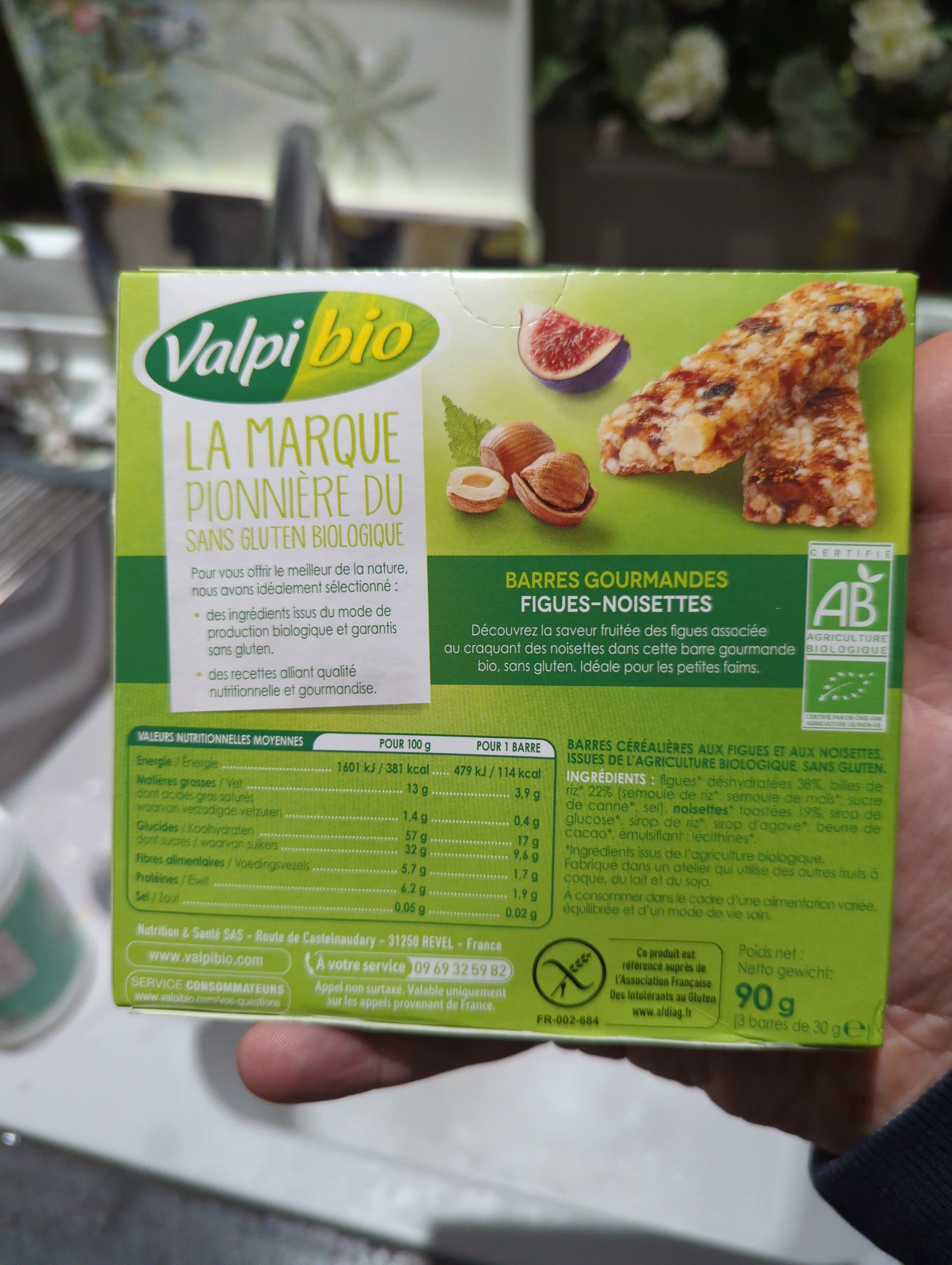 VALPI BIO barre gourmande figues noisettes packshot