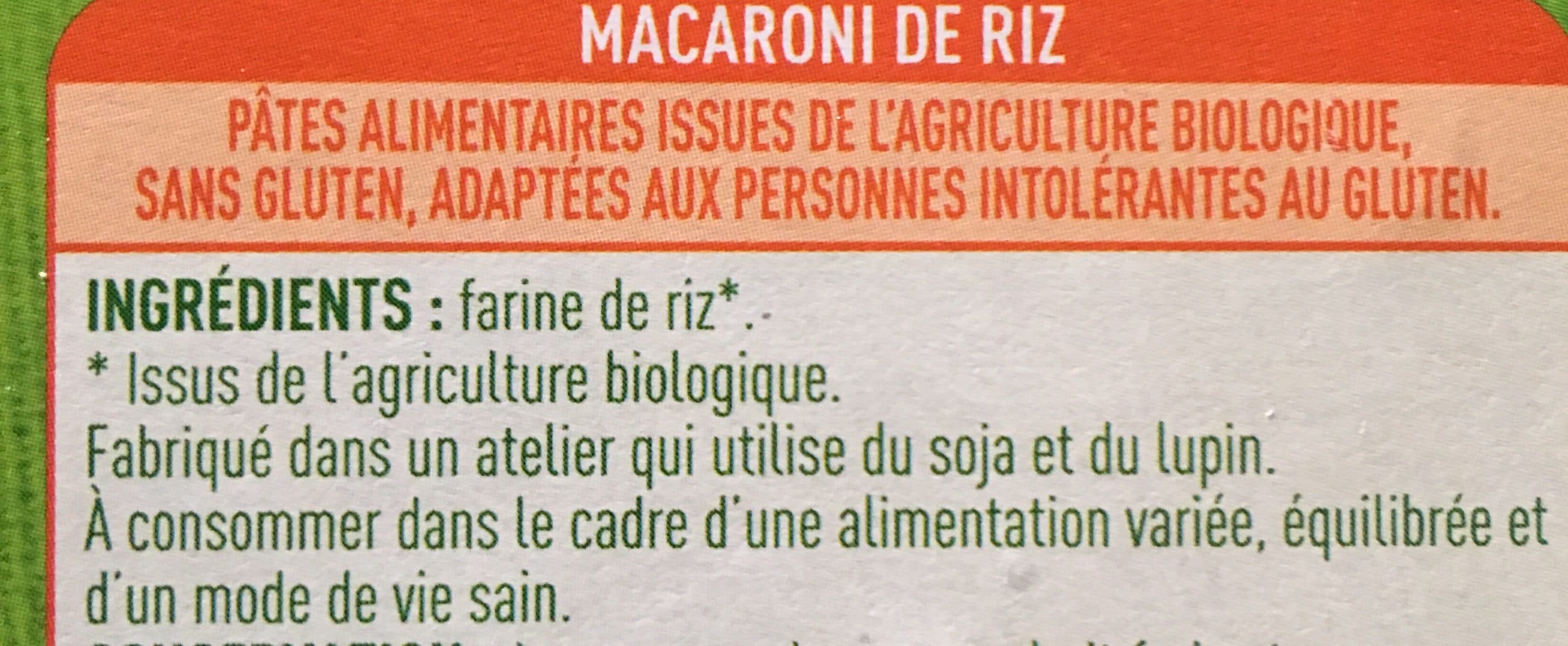 VALPI BIO Macaronis De Riz SG packshot