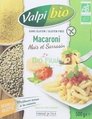 Valpibio Macaronis Mais et Sarrasin sans gluten packshot