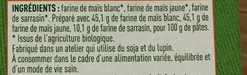 Valpibio Macaronis Mais et Sarrasin sans gluten packshot