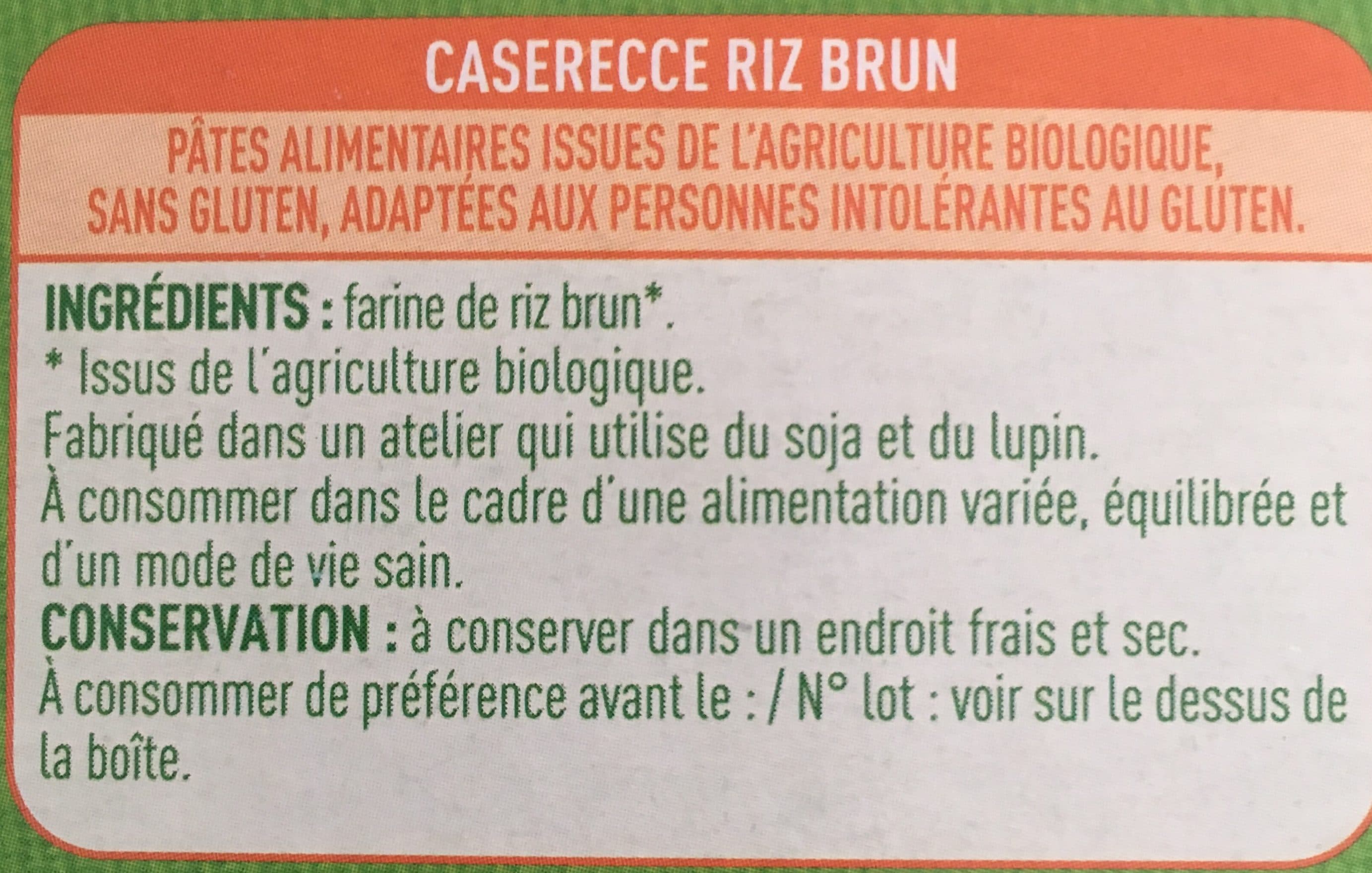 Valpibio CASERECCE RIZ BRUN SG packshot