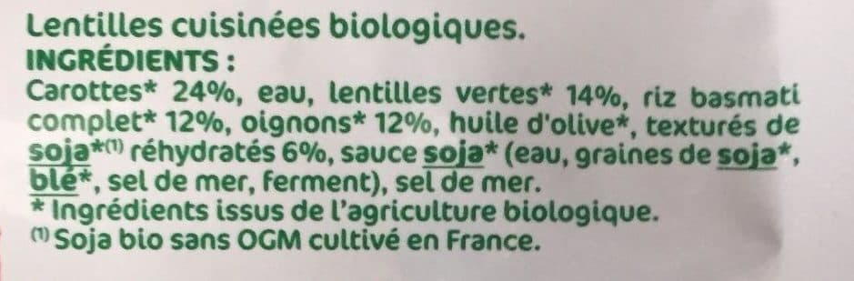 Soy Lentilles, Riz et Soja packshot