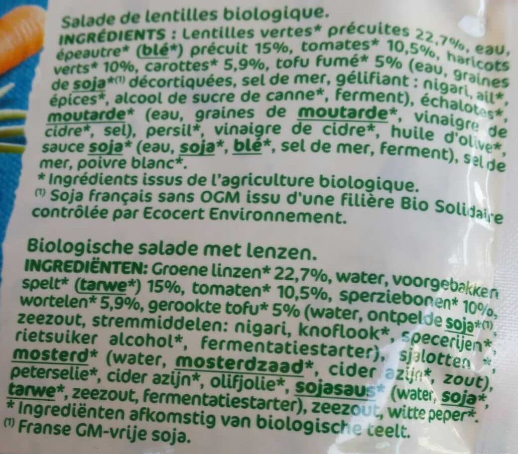 Soy Salade de lentilles, épeautre & tofu fumé packshot