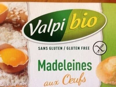 Valpo Bio Madeleines Aux Oeufs Sans Gluten packshot