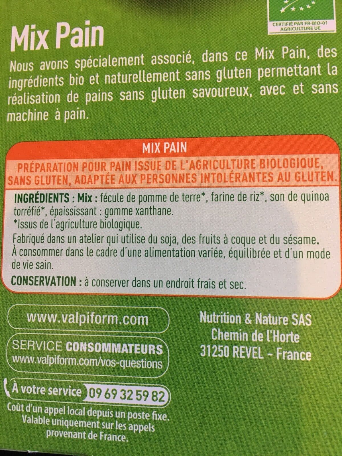 Valpibio Mix pain broodmix packshot