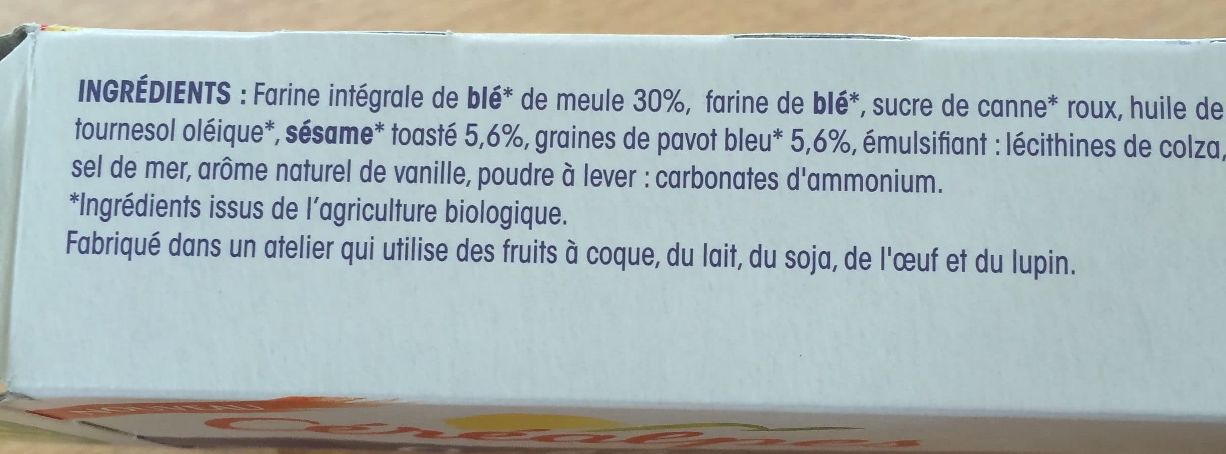 Cerealpes Sablés sesame et pavot packshot