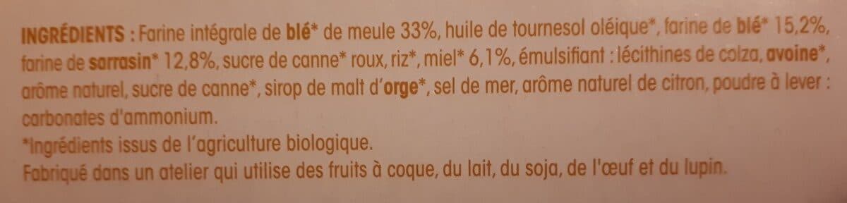 Céréalpes Sablés sarrasin et miel saveur citron packshot