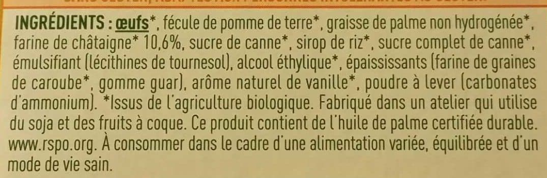 Valpi bio P'tits Cakes Chataigne packshot