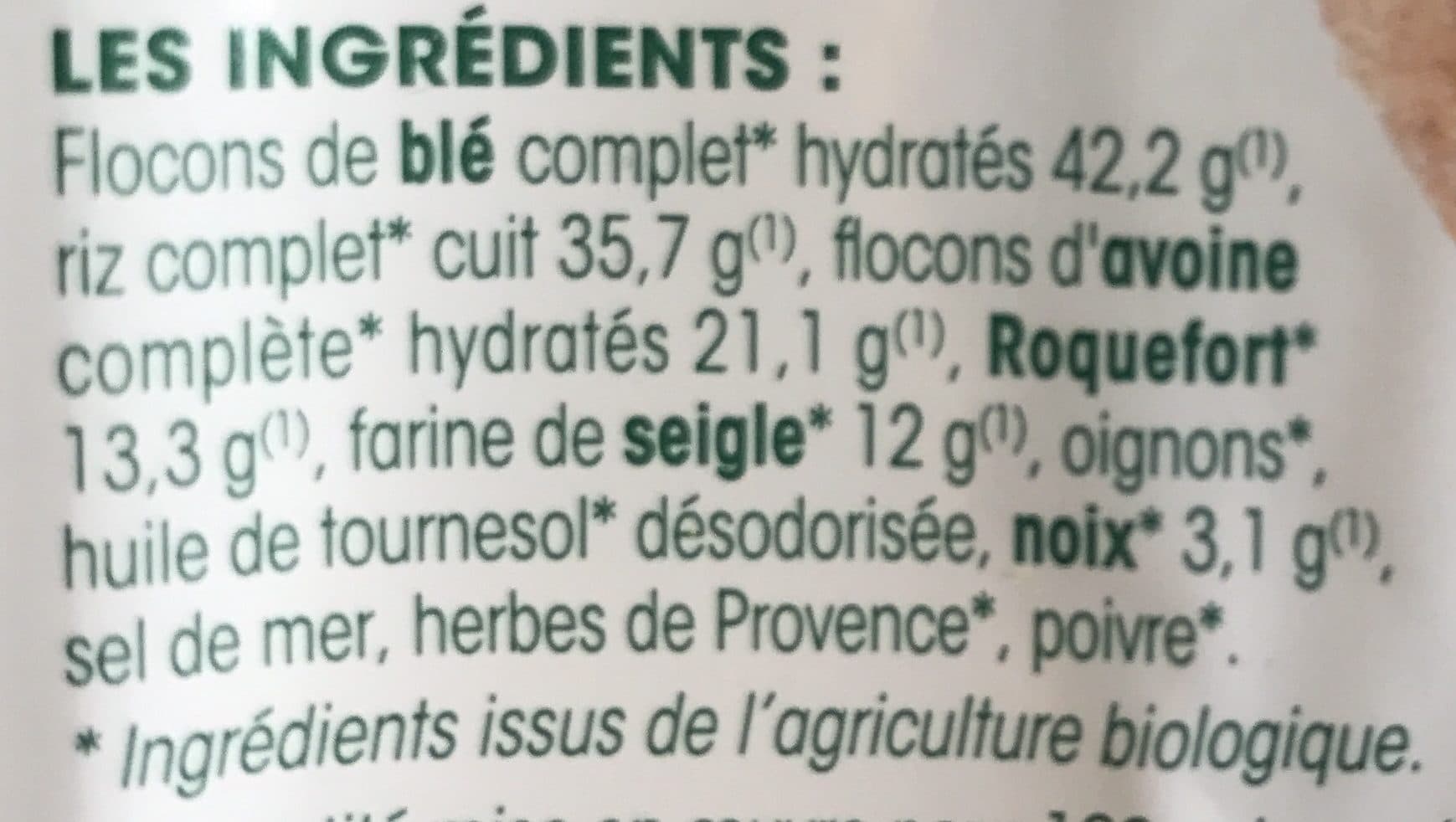 Cerealpes Galette Roquefort Seigle Noix packshot